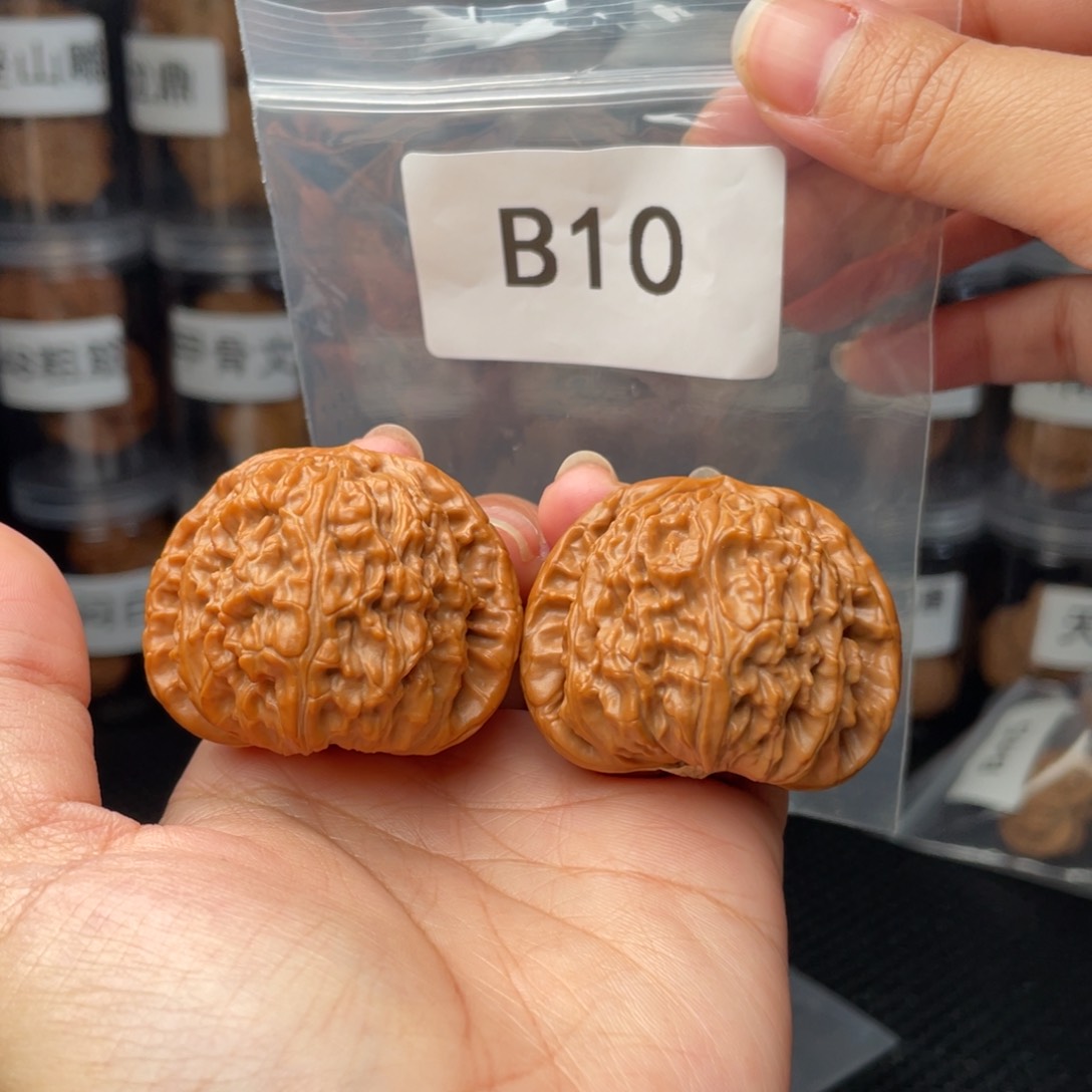 文玩核桃把件44闷白