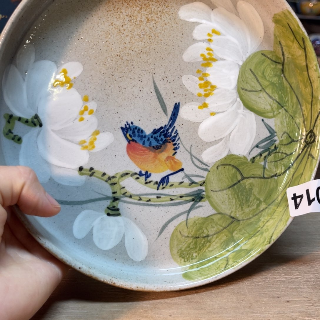 壶素浅陶瓷手工手绘