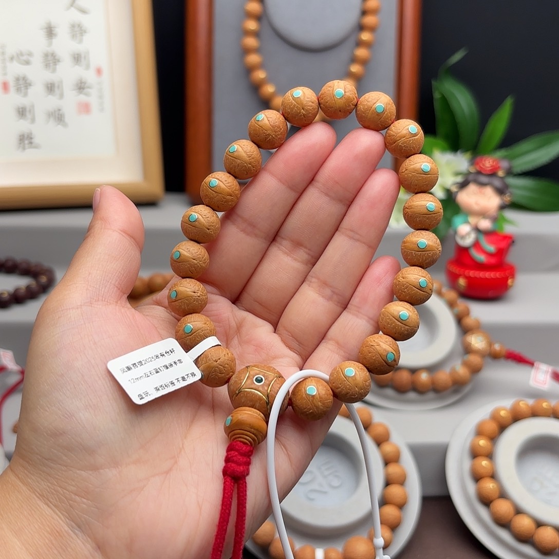 凤眼菩提手串12左右镶嵌手串