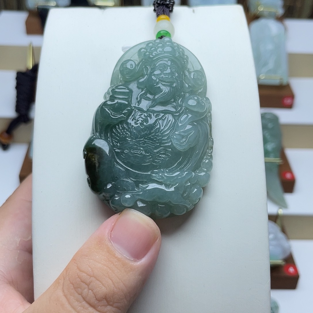 翡翠未镶嵌吊坠(不含链)财神
