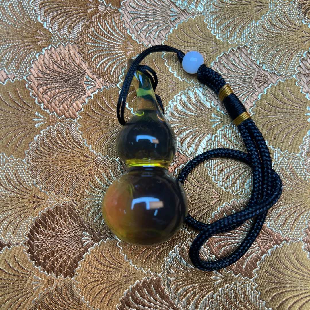 【 炎轩文趣斋】蓝葫芦手把件