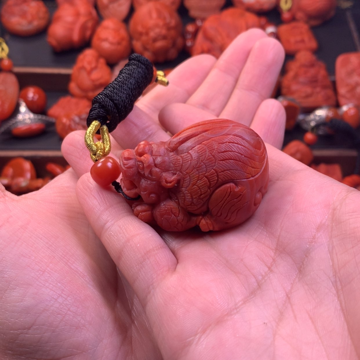 【闪购商品】南红玛瑙貔貅挂件未镶嵌东*