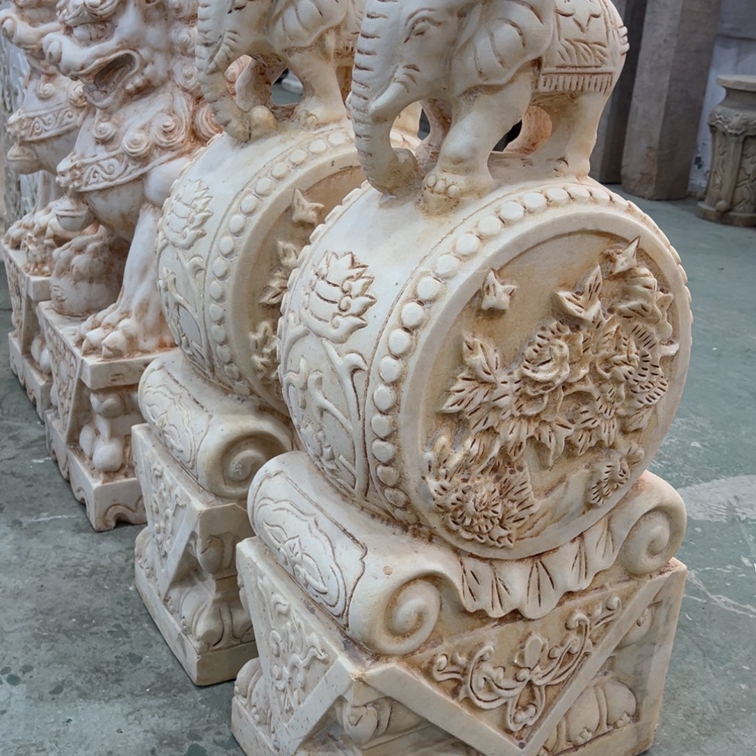 婧***文汉白玉门墩 不包邮！