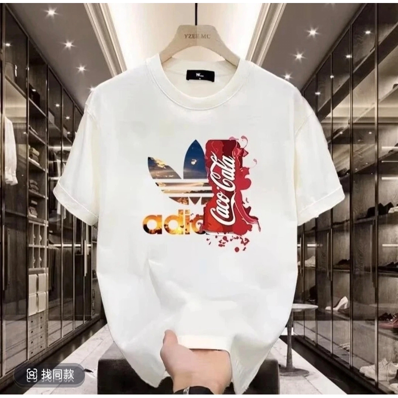 短袖时尚百搭潮流情侣休闲潮流ins半袖圆领印花夏季男女同款T恤