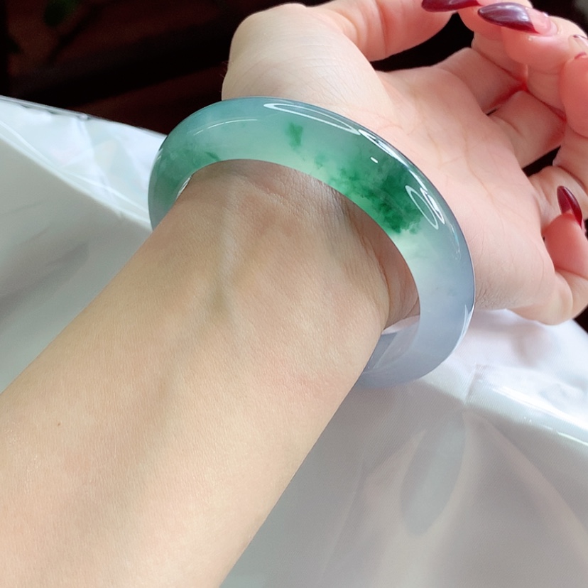 【闪购商品】翡翠手镯未镶嵌54.5 宝藏毕业 灵