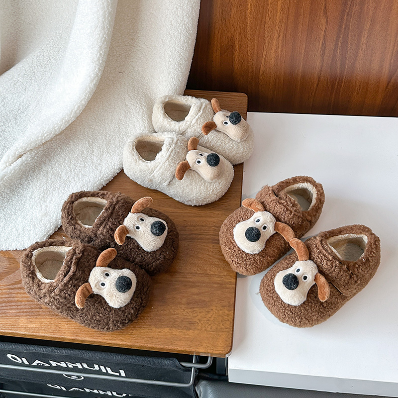 宝宝棉鞋2025冬季新款女童毛毛鞋加绒小童室内居家保暖儿童二棉鞋