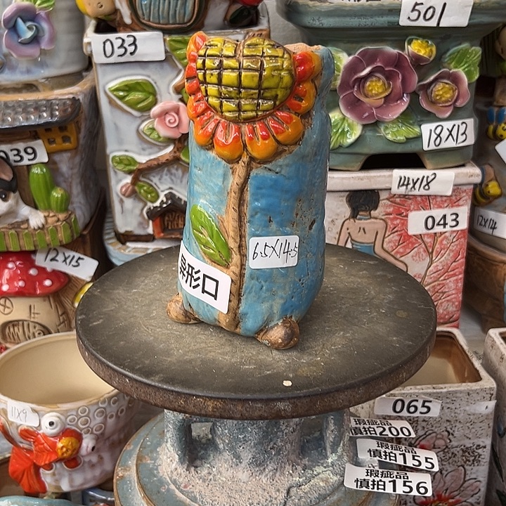 粗陶材质多肉花盆