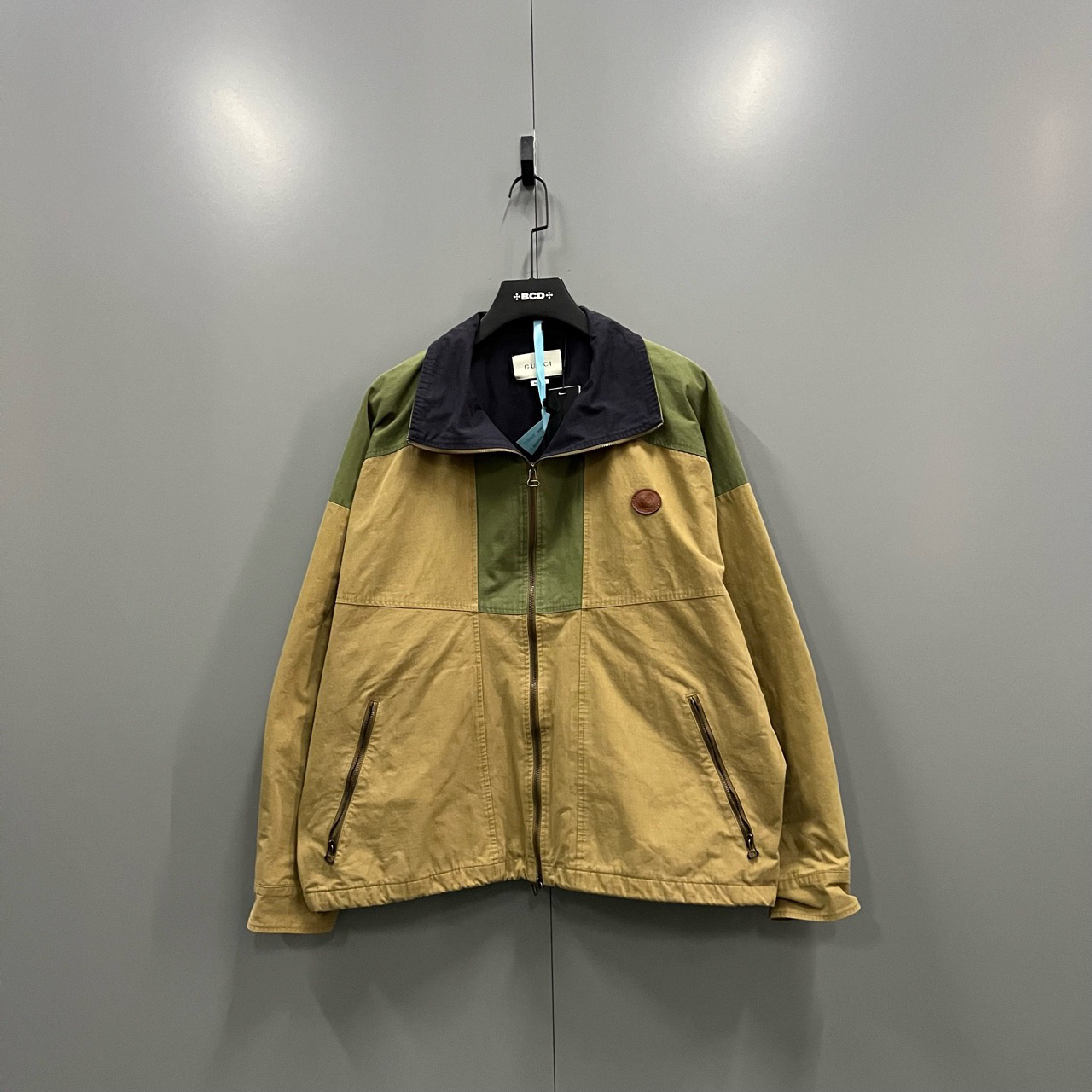95新 GUCCI/古驰 （jp）123 拼色徽标logo拉链夹克 52码
