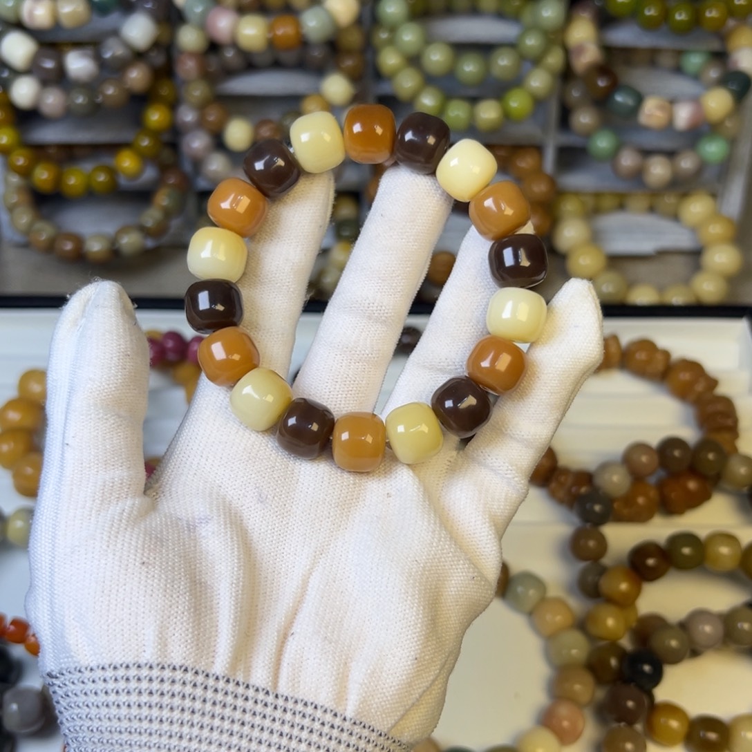 手串菩提根/象牙果栗子太妃汉堡珠卡13+