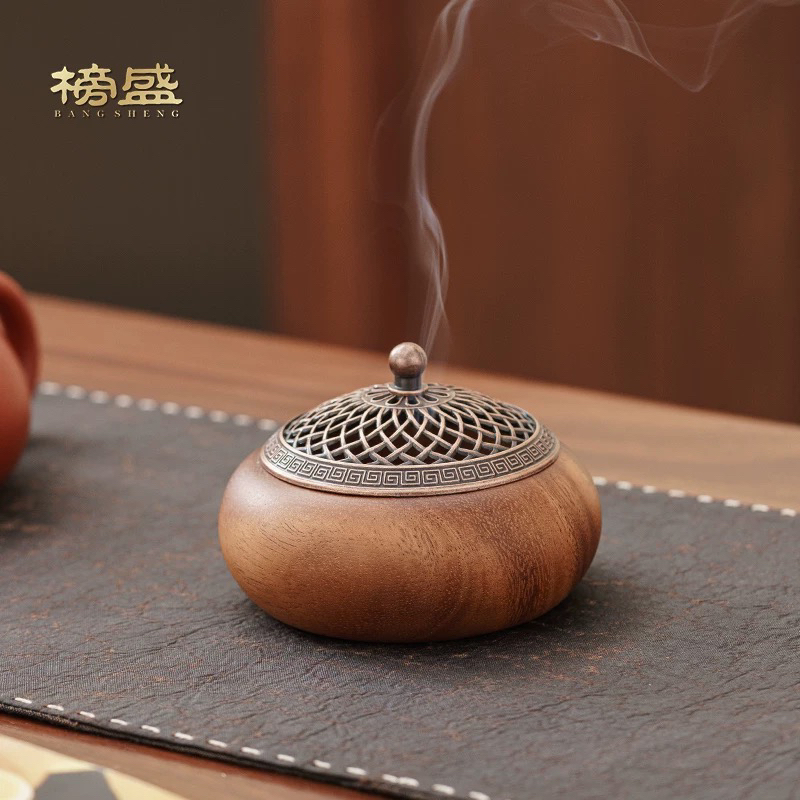 南美圆形香炉高7宽10
