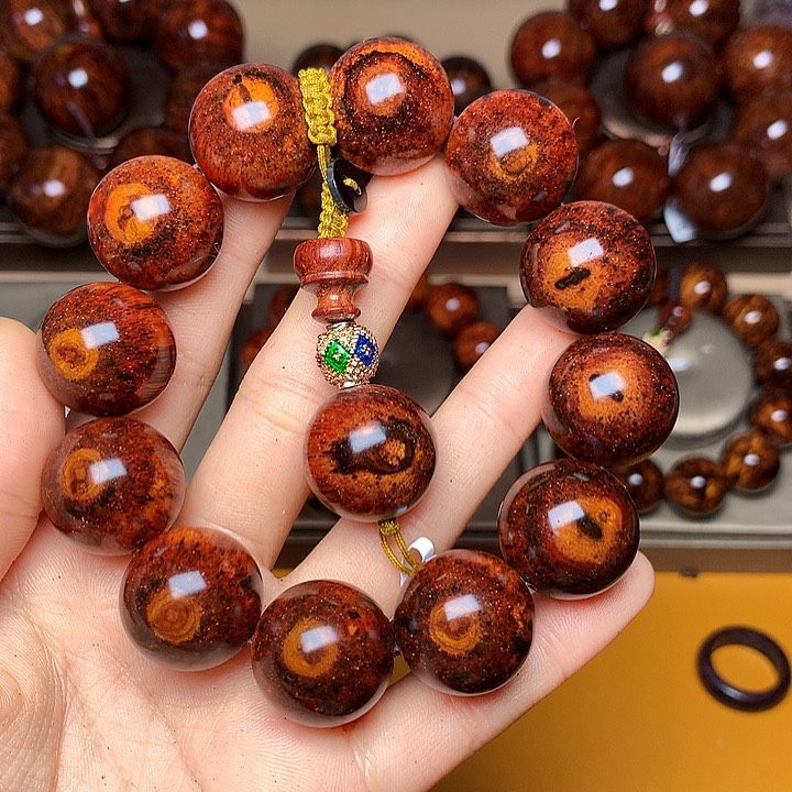 花梨木类手串/手链黄花梨风化料老挝花梨土埋料2.0