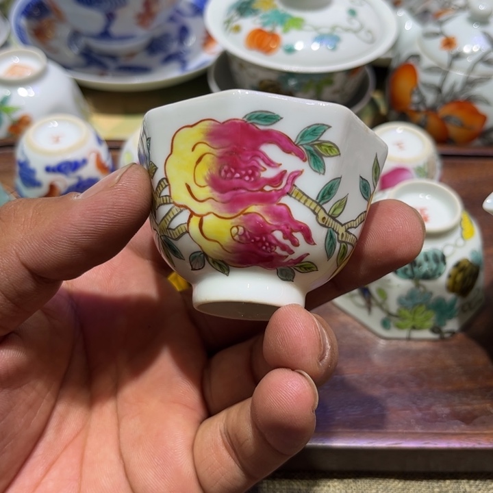 纯手绘精品盖碗杯