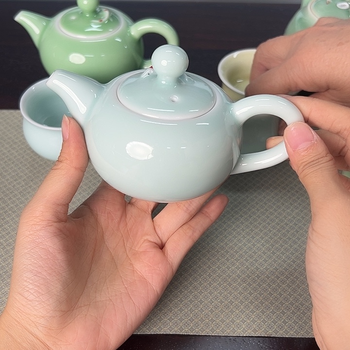 龙泉云间青瓷小米茶器