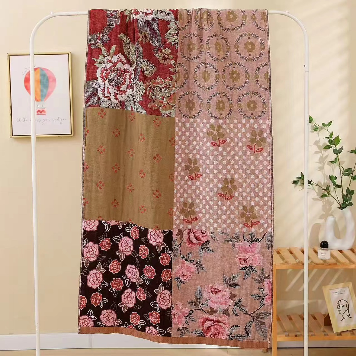 80*160全棉A类大浴巾6层纱布柔软吸水家用男女成人洗澡抹胸盖毯