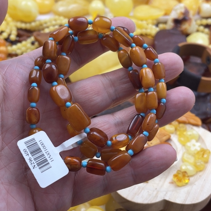 蜜蜡手串未镶嵌吊坠