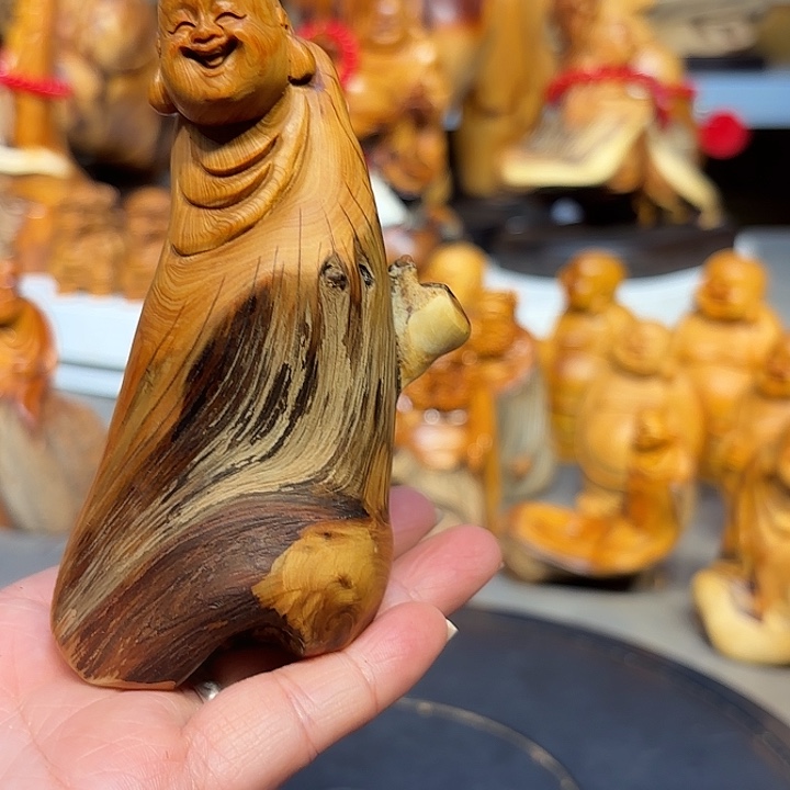 柏木太行崖柏弥勒佛