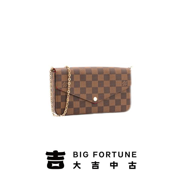 95新 LouisVuitton/路易威登 大吉中古th/LV棋盘格三合一斜挎包