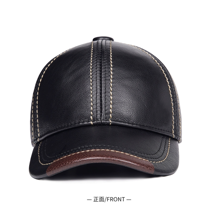秋季中老年帽子牛皮鸭舌帽棒球帽女士帽子中老年潮流百搭
