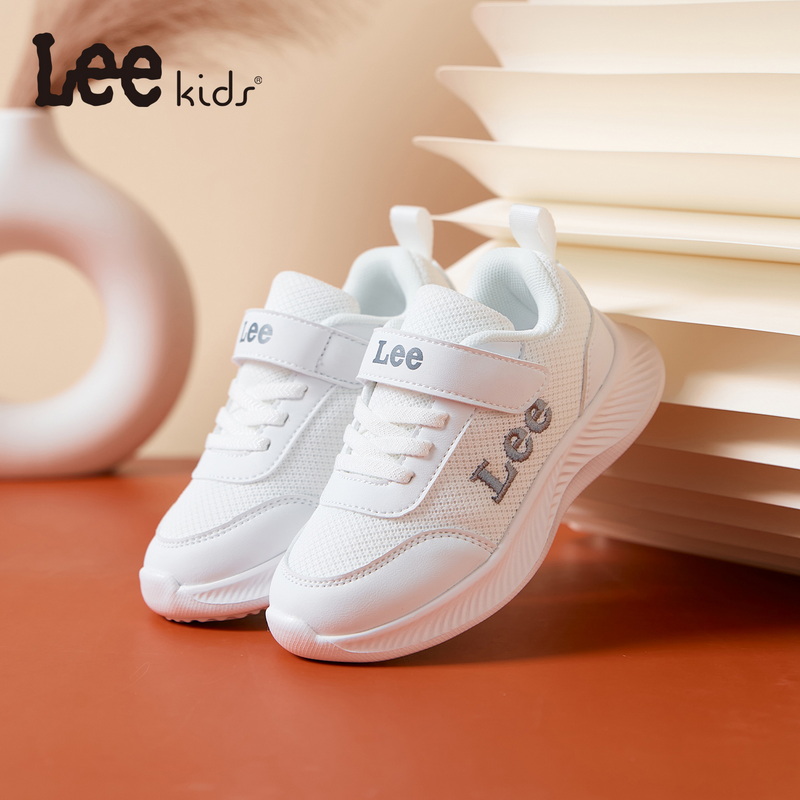 Leekids儿童运动鞋男女童小白鞋透气网面休闲鞋2024秋季新款鞋子