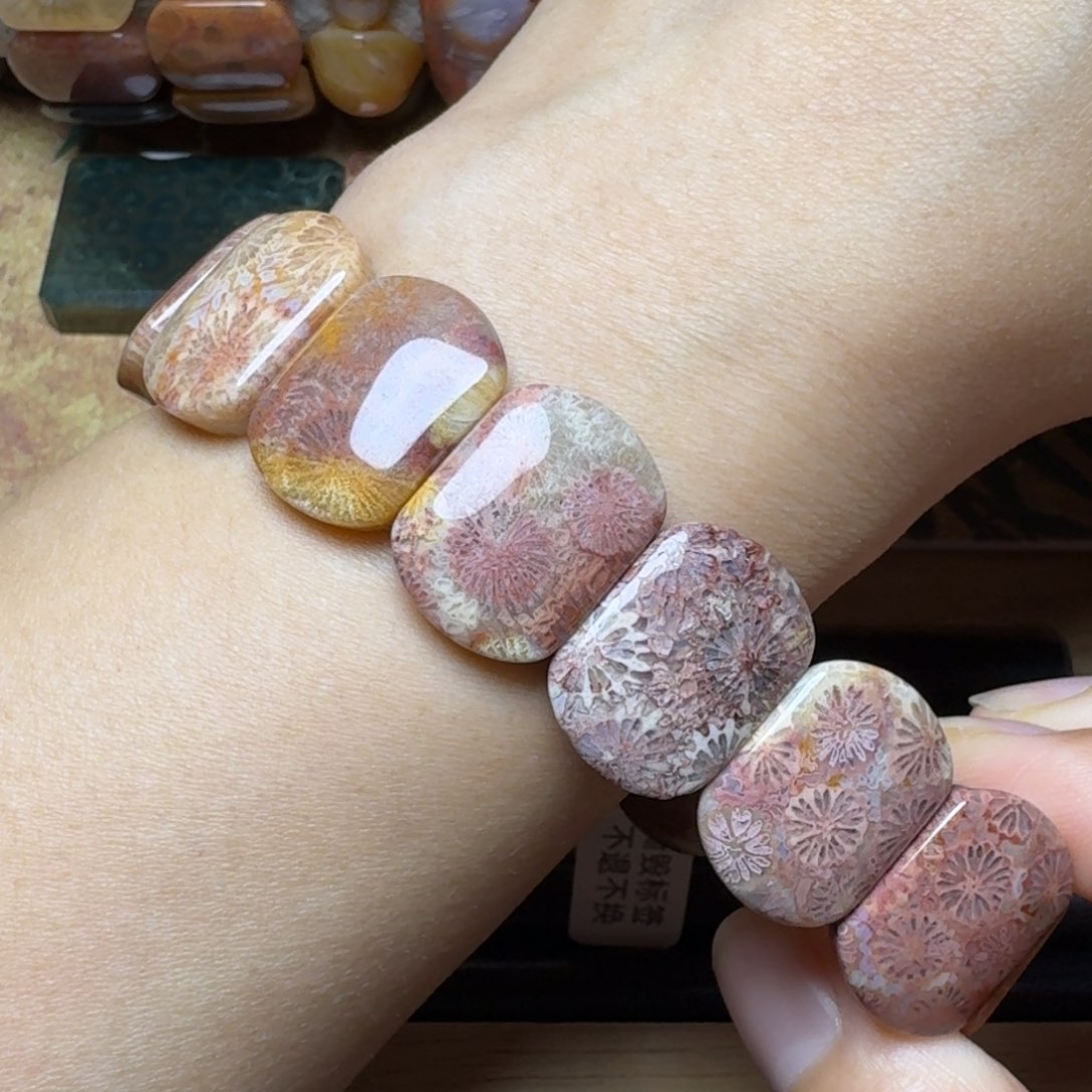 硅化玉彩花，能盘未镶嵌