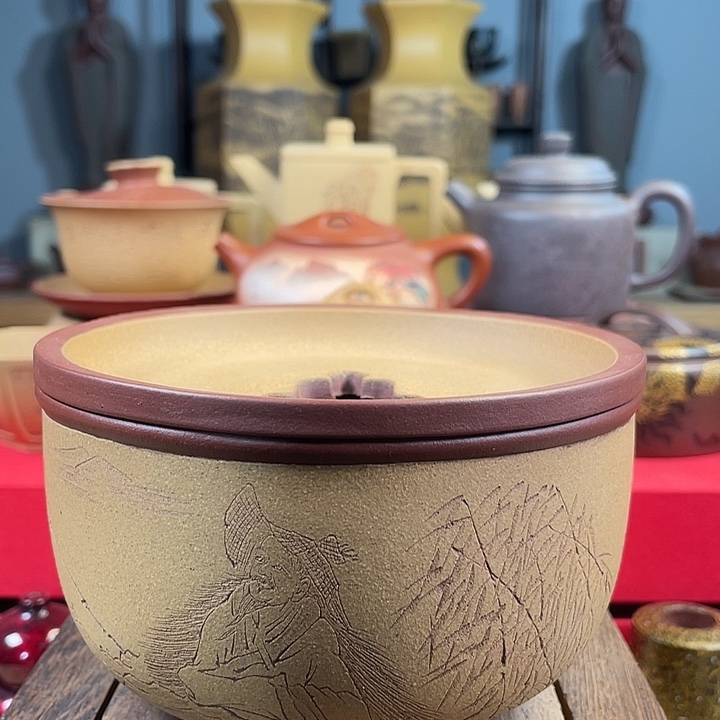 P***h茶杯紫砂柴烧盏杯