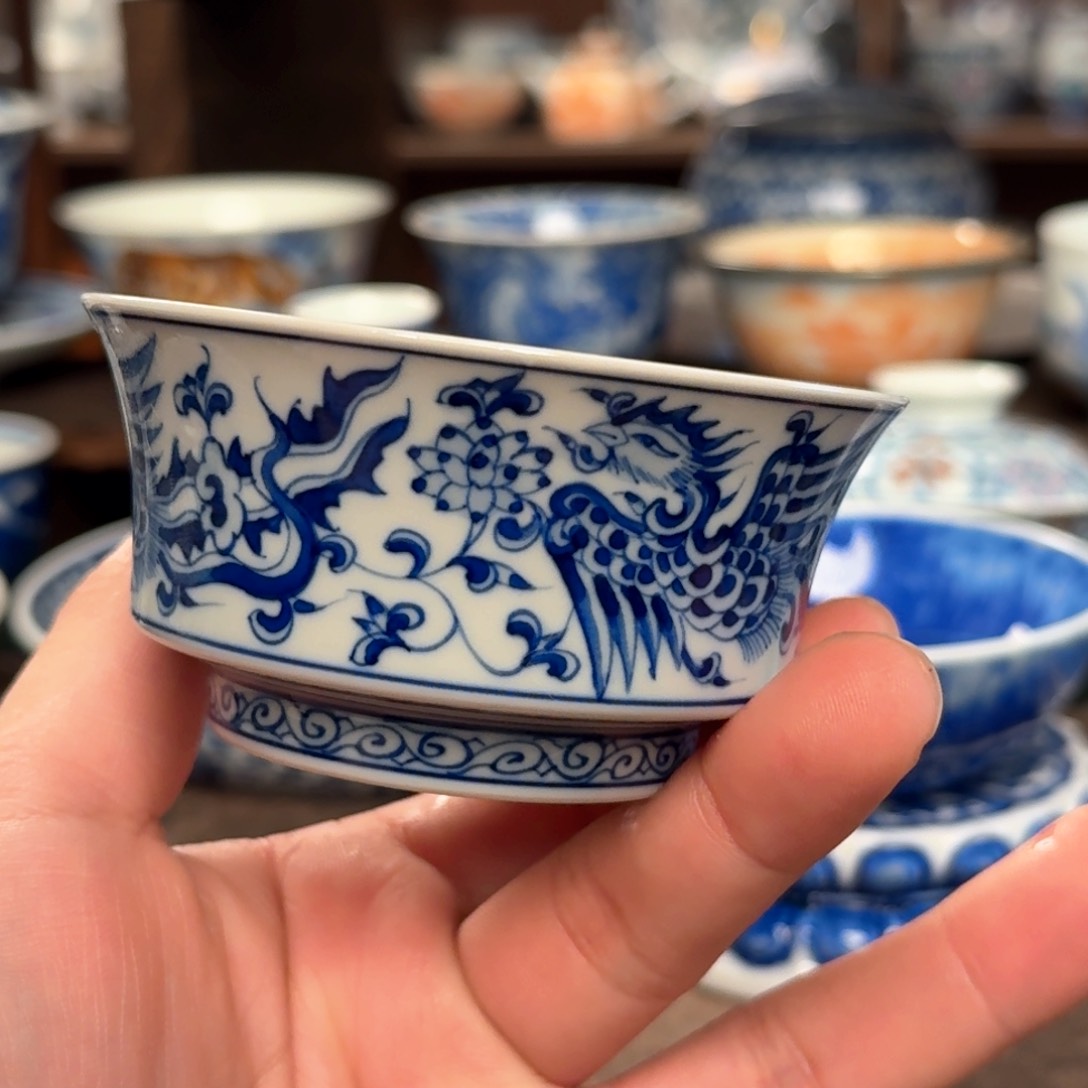 纯手工手绘青花瓷茶具