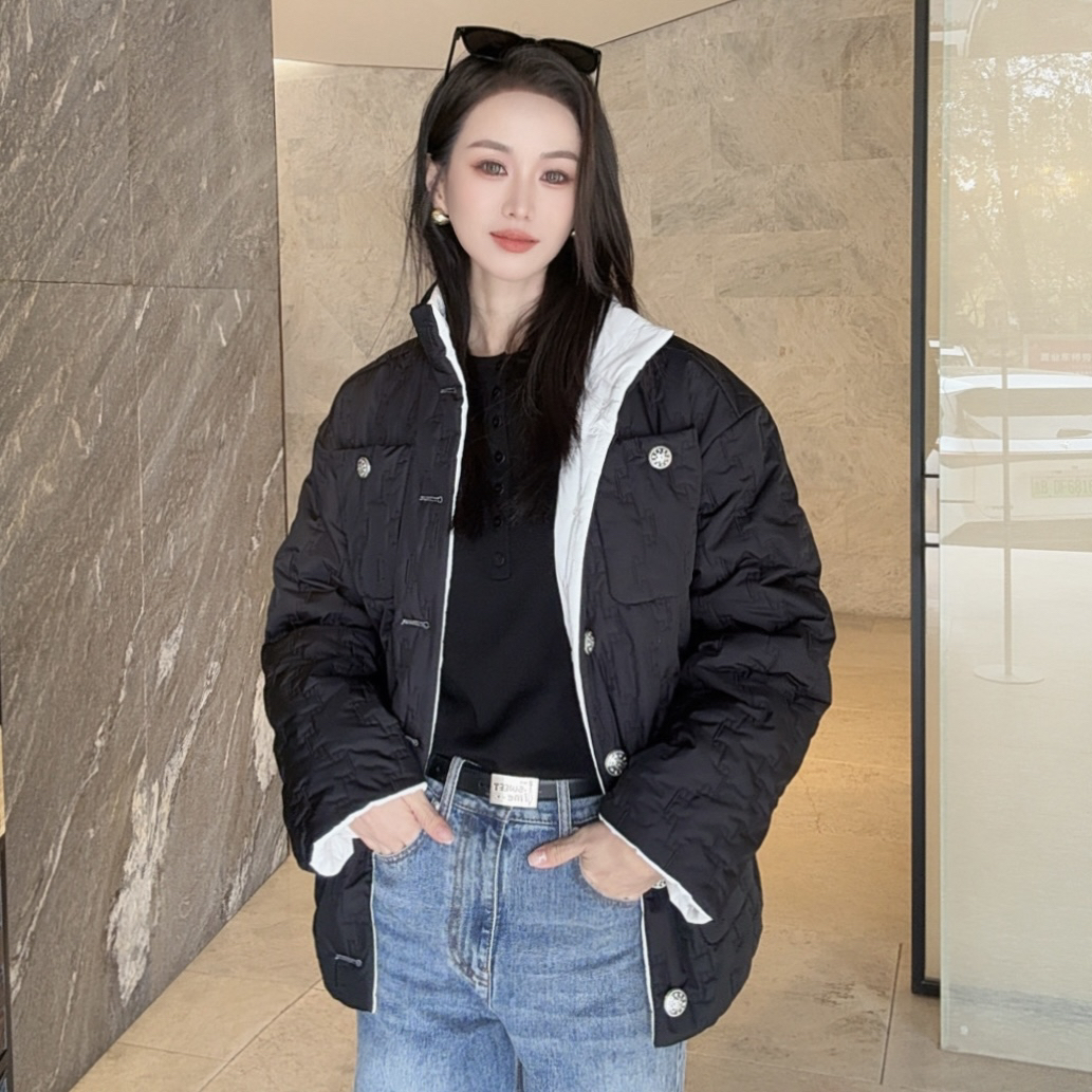 AMASS/阿玛施【新品首发】宽松休闲保暖新中式时尚新雪丽棉服540100