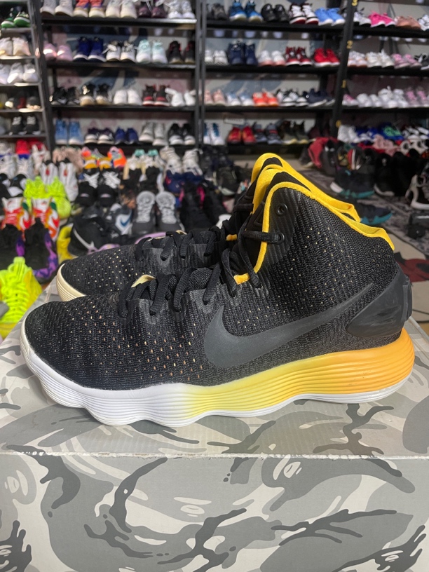 95新 NIKE/耐克 42.5码270/Nike Hyperdunk2017 篮球鞋 黑黄Mid 