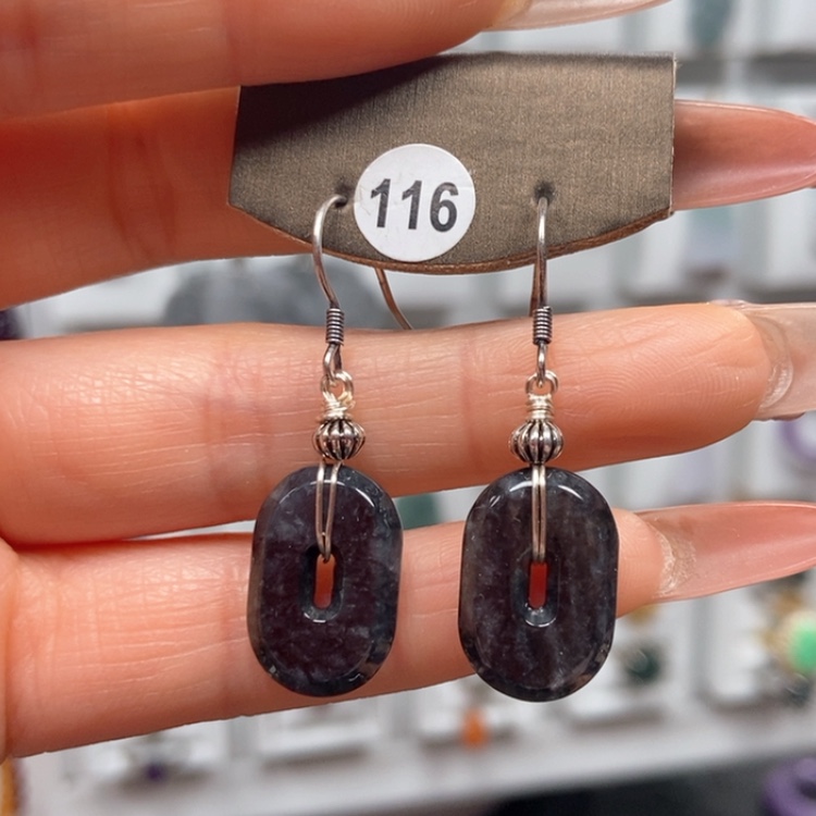 【闪购商品】翡翠耳饰银S925镶嵌耳饰