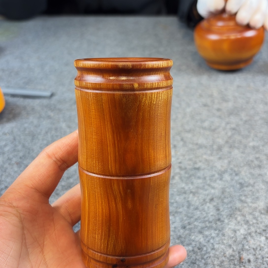 崖柏太行崖柏精品茶筒