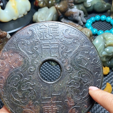 白玉菩提吊坠摆件