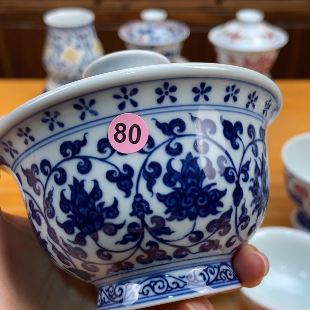 手绘现代茶具非古董