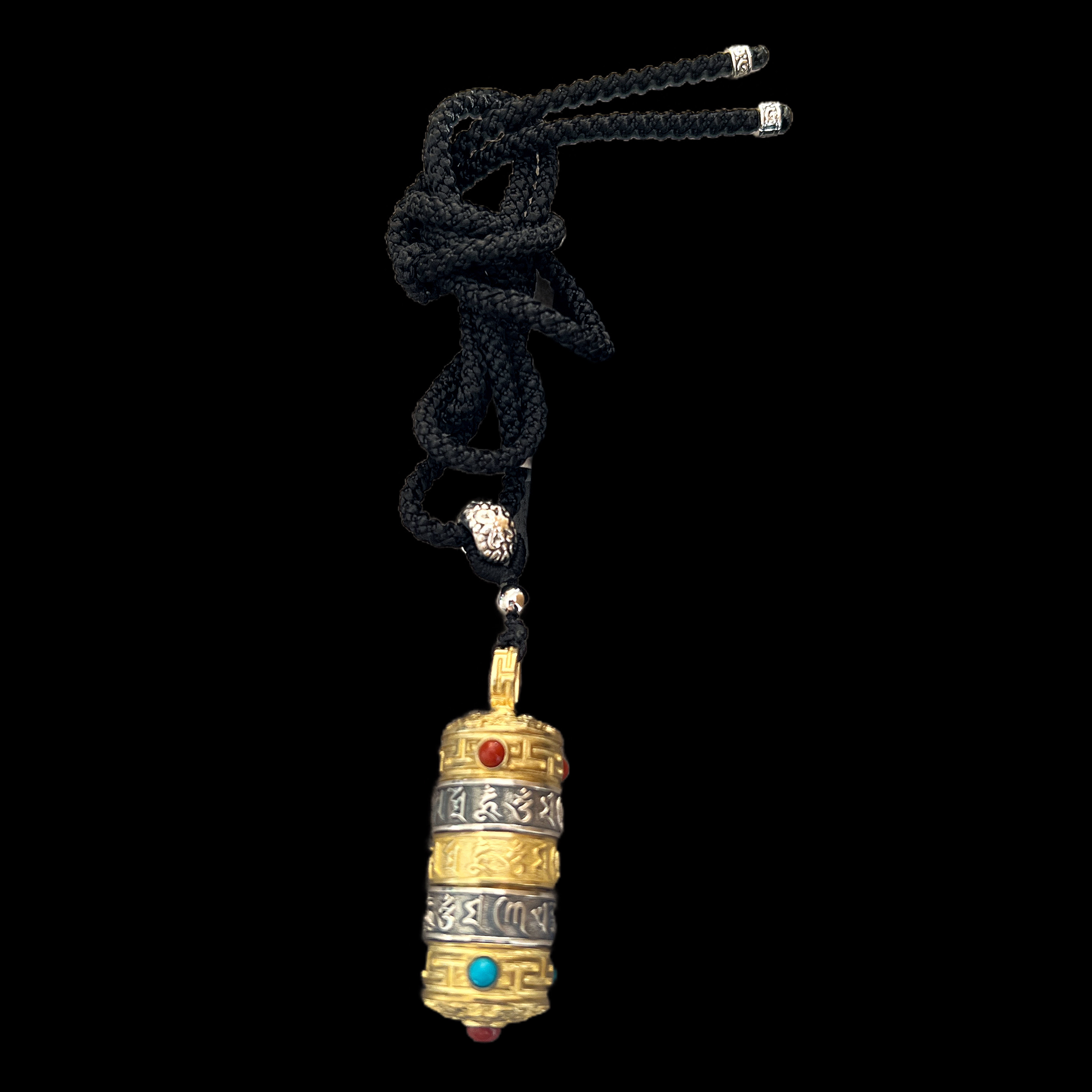 吊坠925银 V6790银吊坠（转经筒）孤品、