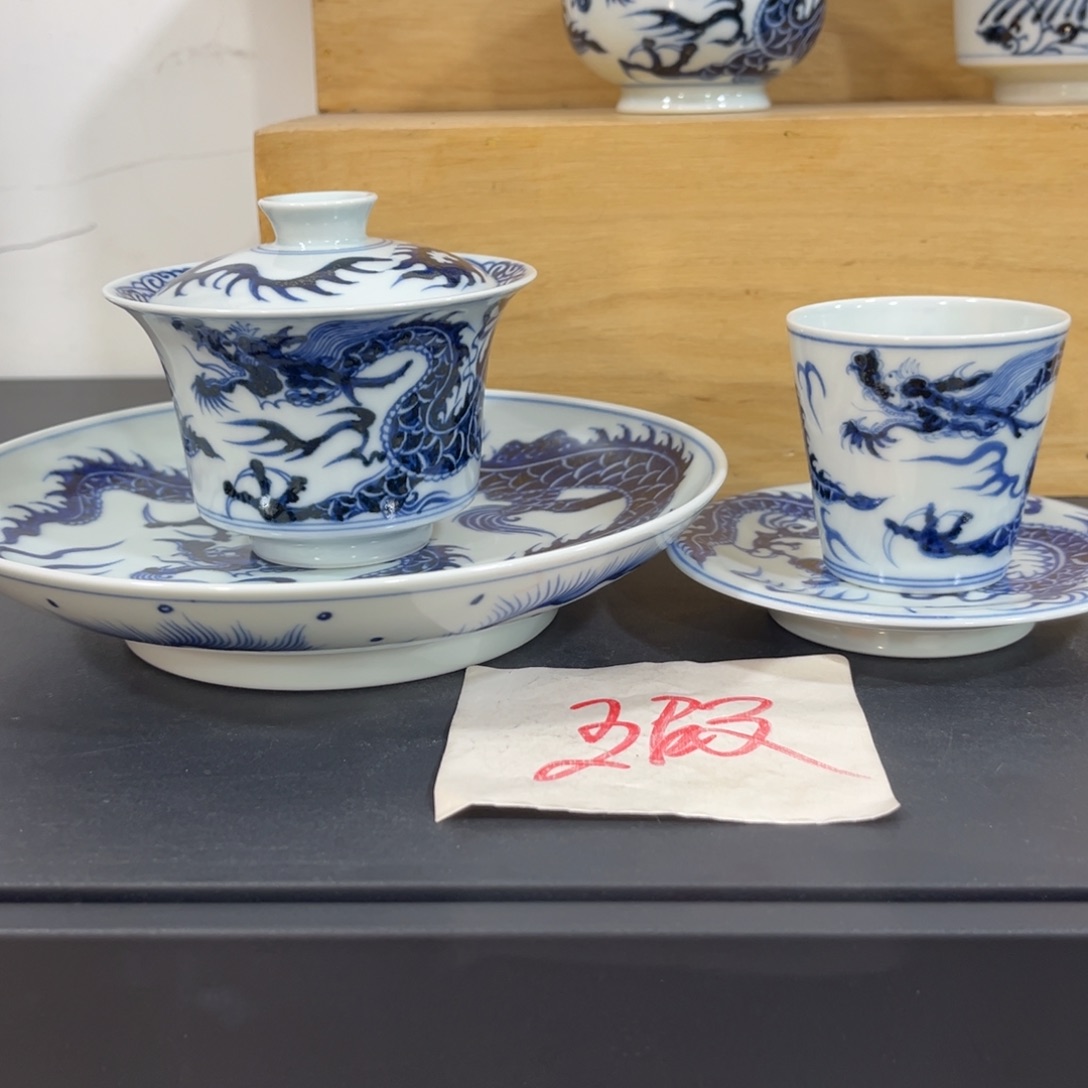 手绘仿元铠甲龙四件套