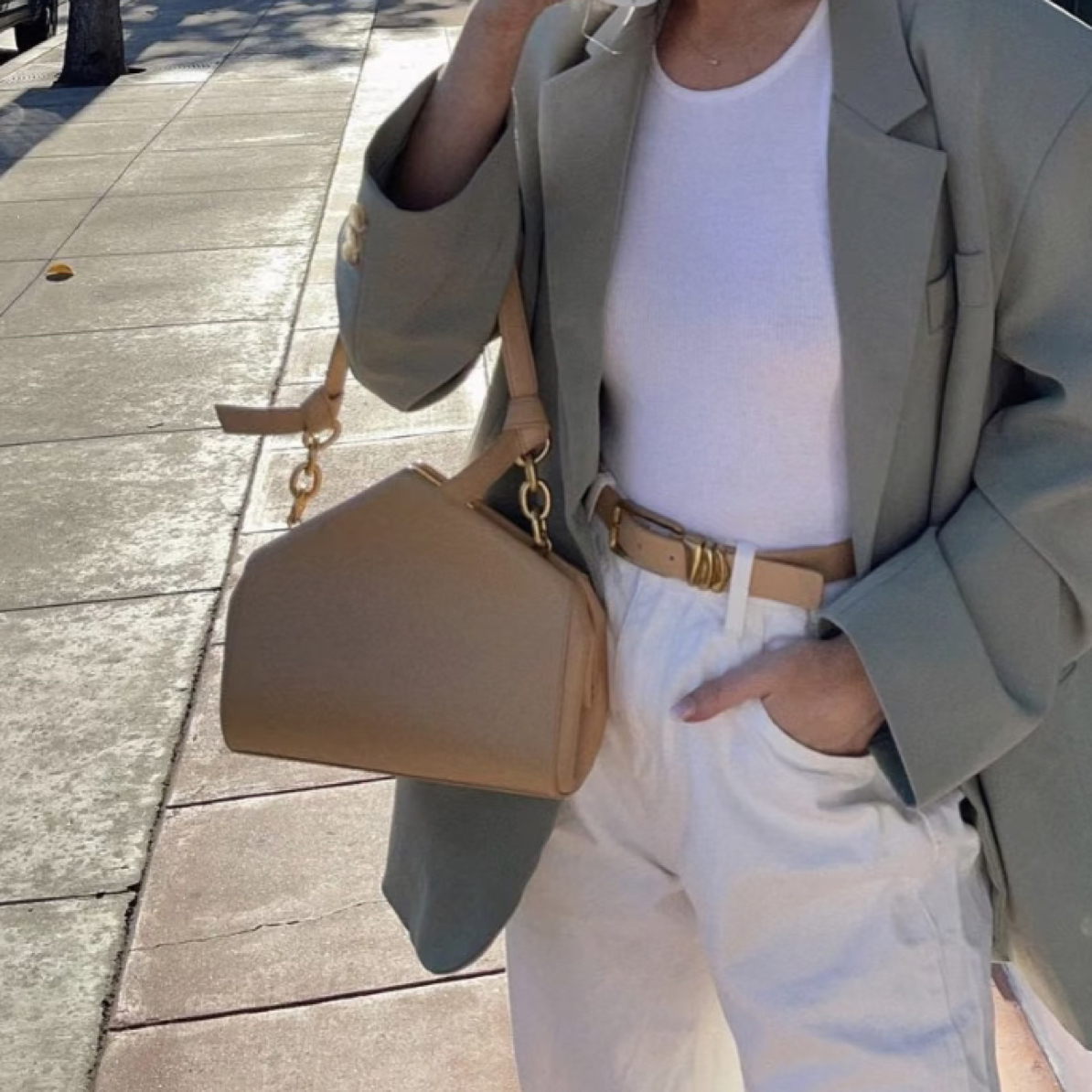 95新 BOTTEGA VENETA/葆蝶家 tip三角包新款单肩斜挎包29423880