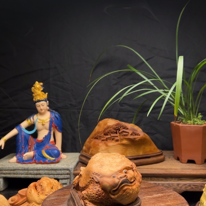 疯***了香榧木荔枝香炉金蟾发大财