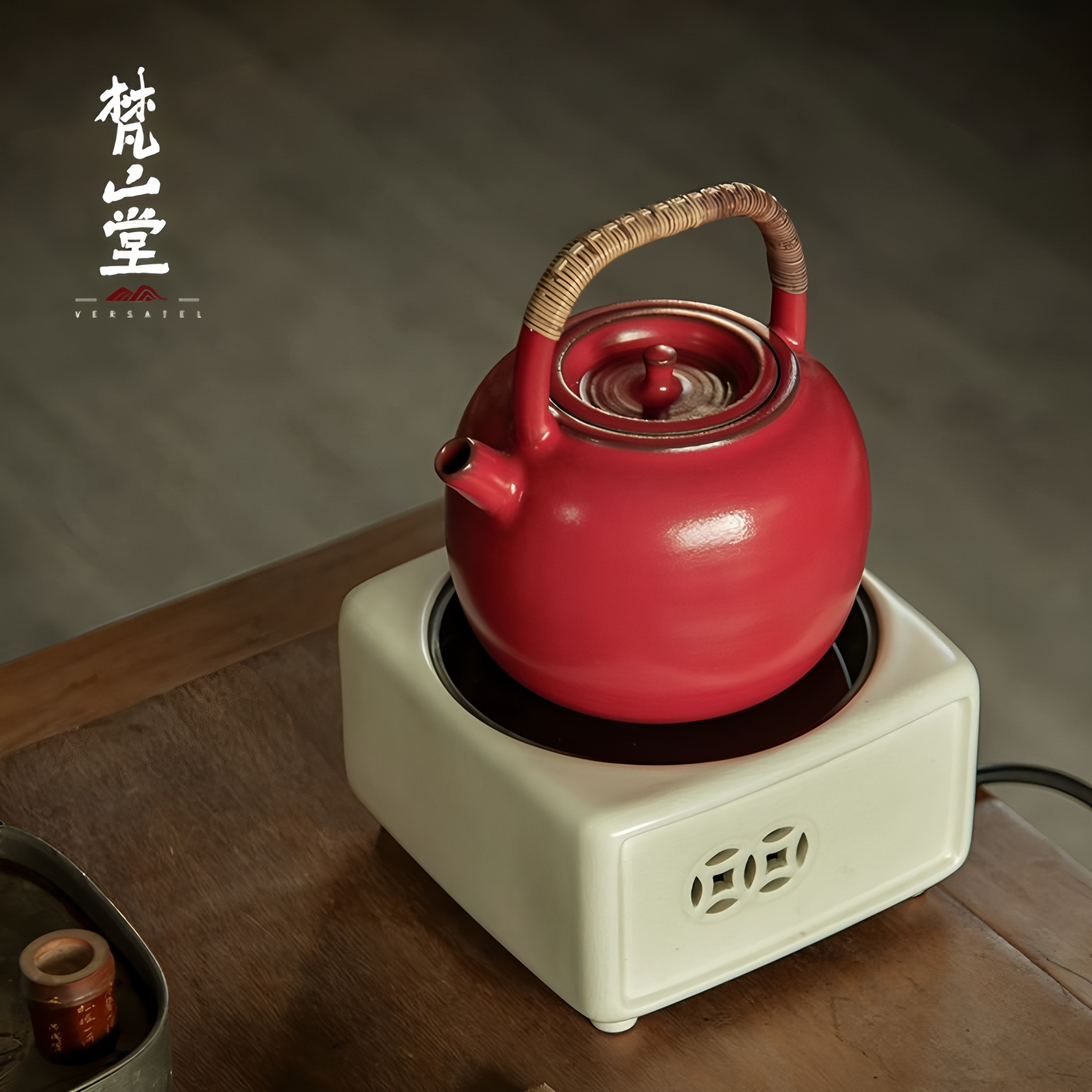 梵山堂山楂红老岩泥鸣泉提梁壶陶瓷茶壶泡茶煮茶壶景德镇