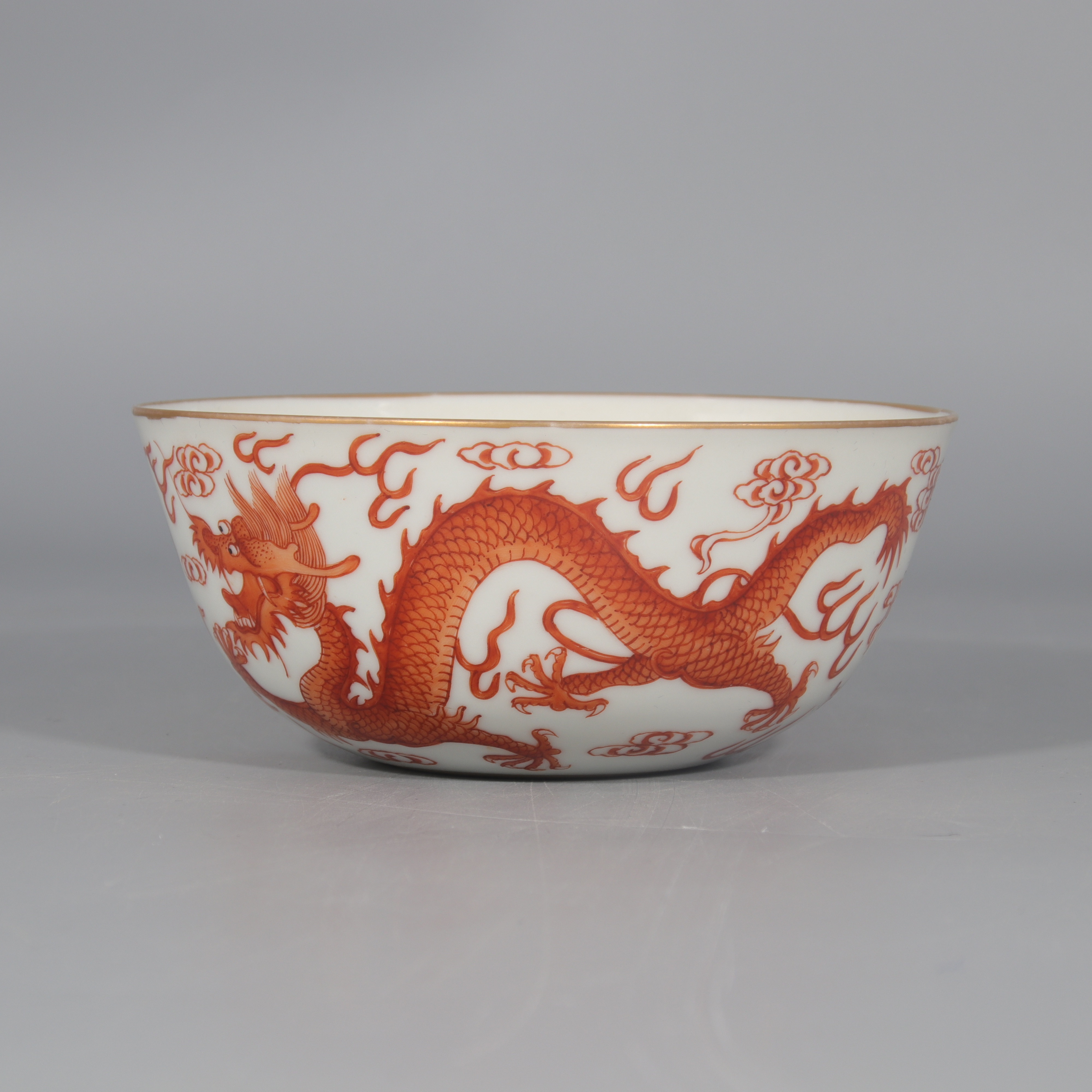 矾红龙纹杯    H501-171j