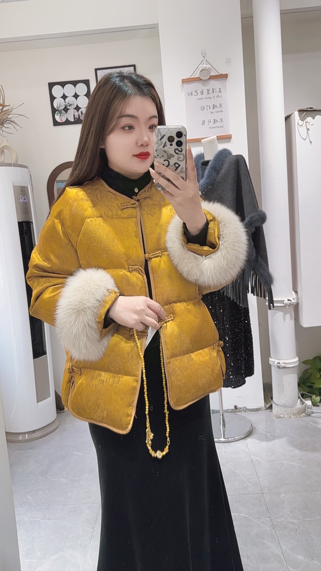 国风外套7788毛袖可拆