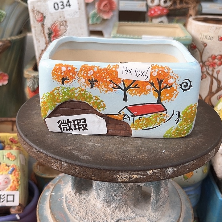 紫砂花盆粗陶材质多肉花盆