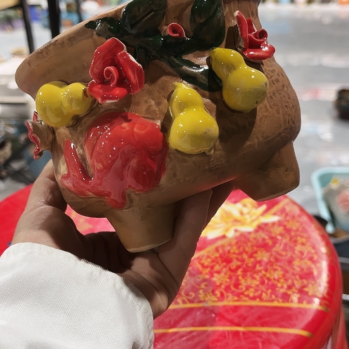 瓷片多肉花盆福利捏花