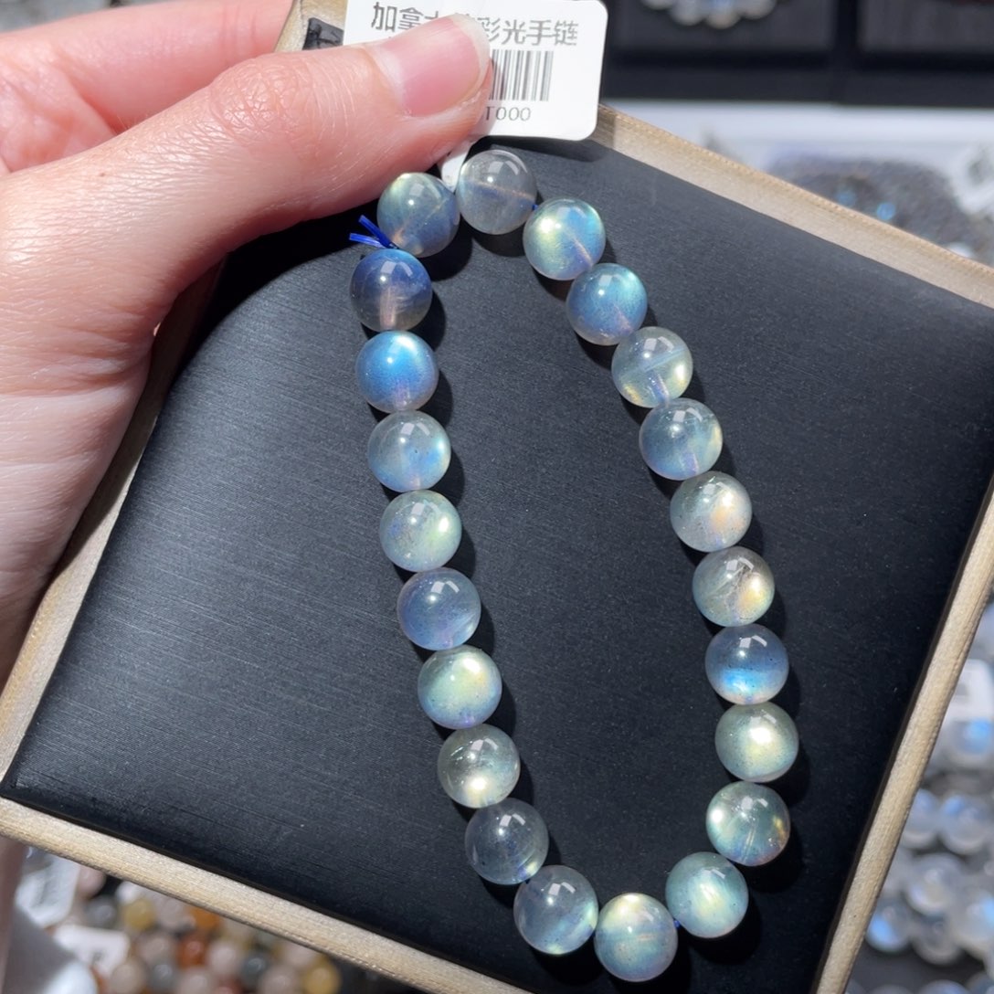未镶嵌长石手链性价比彩光灰月光8.5m