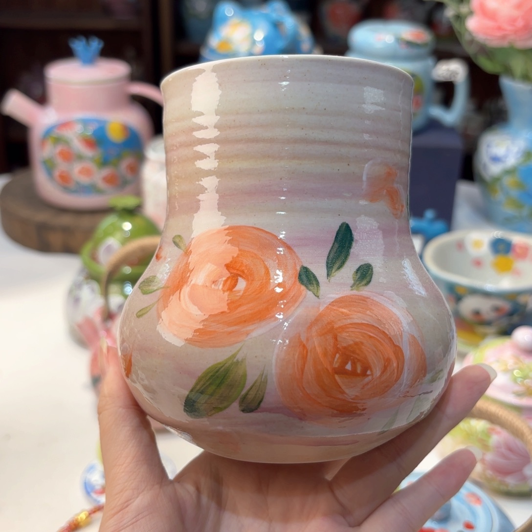 景德镇手绘高温釉下彩陶瓷茶具