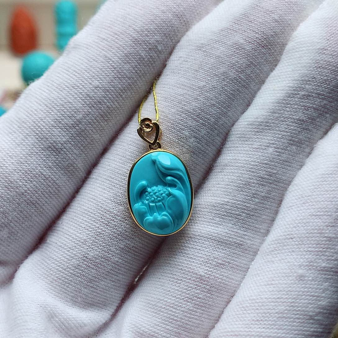 绿松石珠宝半成品未镶嵌