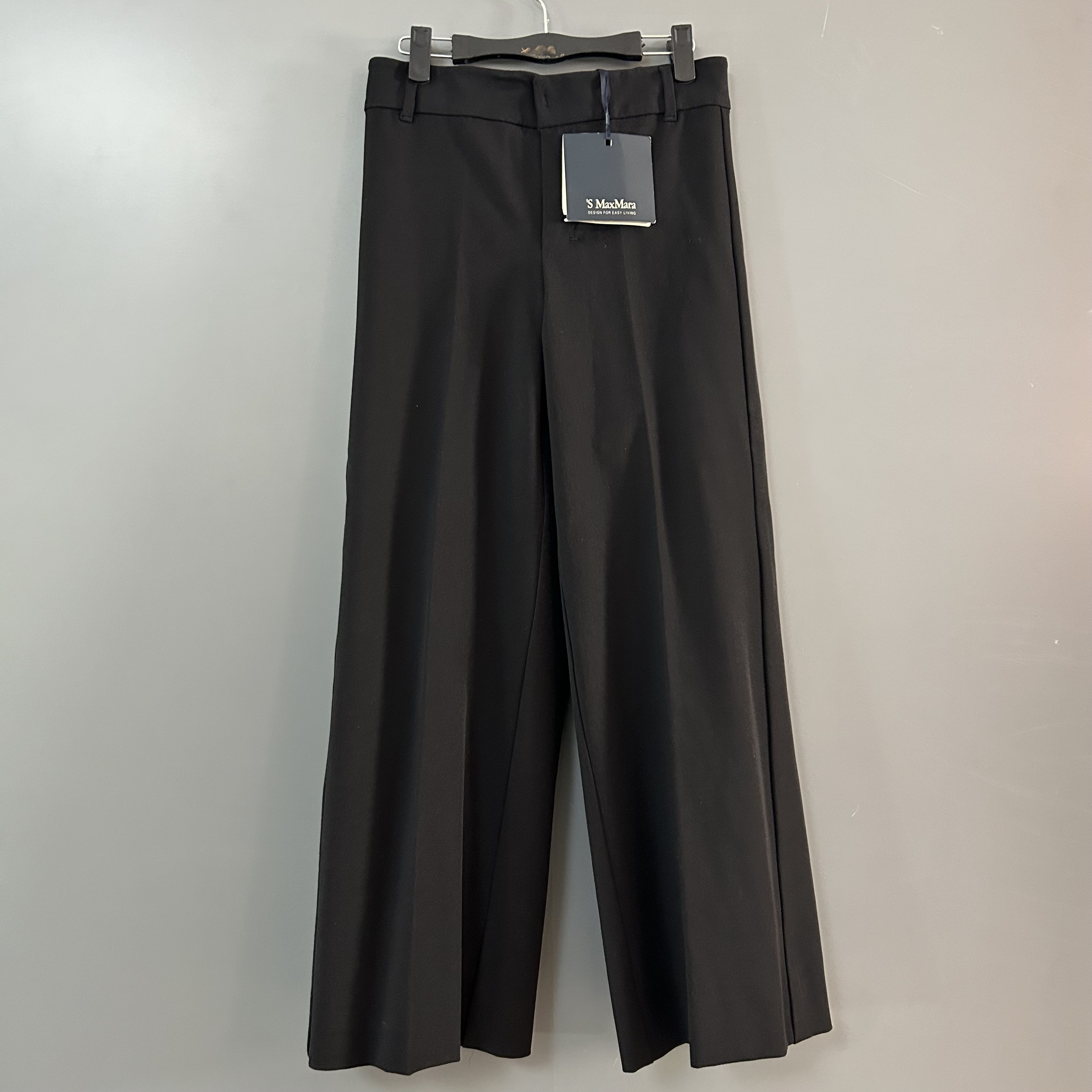 未使用 MaxMara 黑色阔腿裤