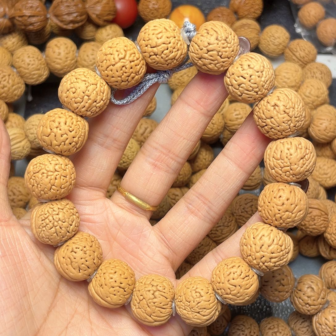 桃核手串17虎皮肌肉手串