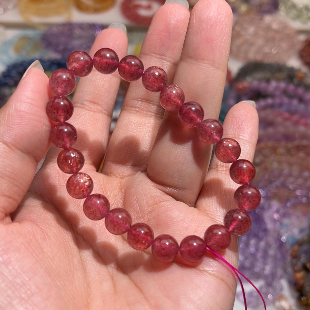 手链未镶嵌水晶8m鸽血红草莓晶单圈
