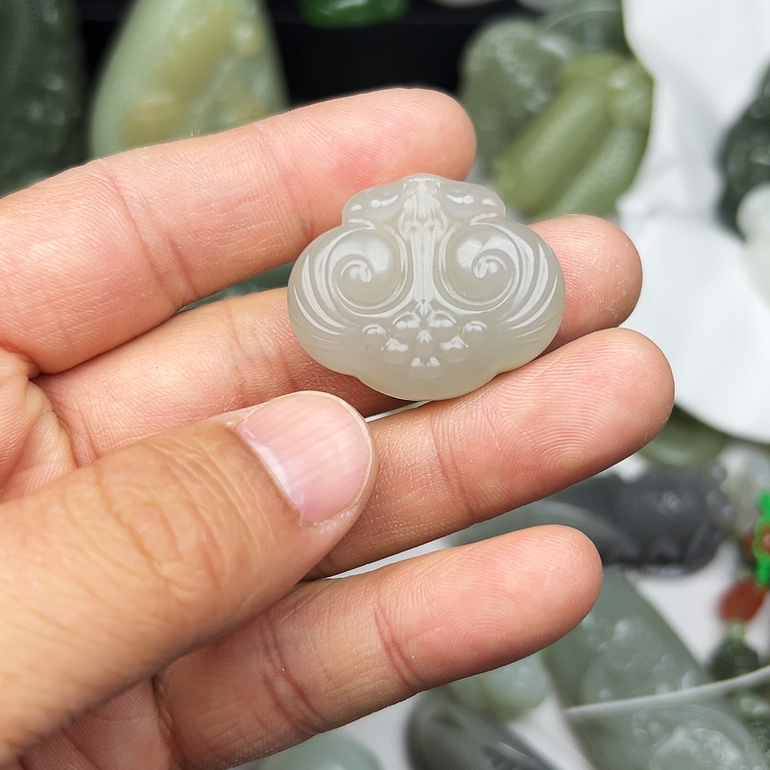 和田玉如意平安锁未镶嵌