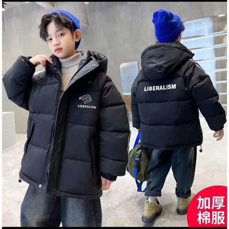 201111厚款加厚加棉休闲风中大童男童冬季棉服韩范连帽棉服外套潮