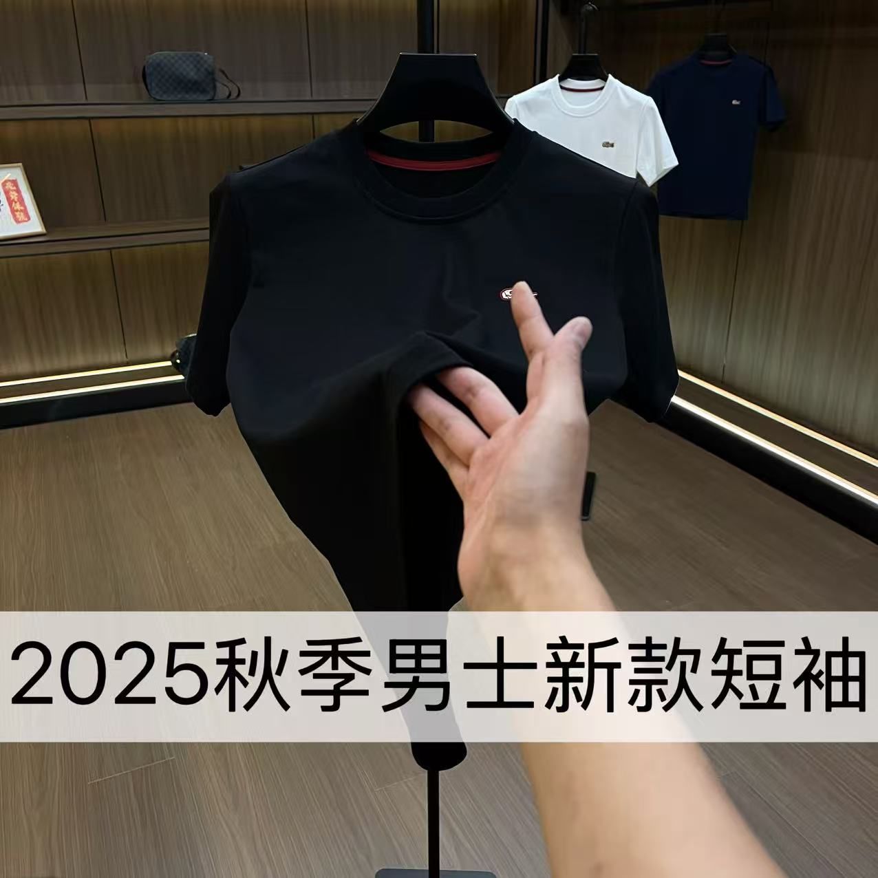 2025秋季新款男士休闲短袖纯色百搭款T恤打底衫3119【X-C-L-9.22】B